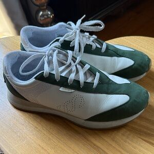 Limited Edition Saysh x Chief Women's Green and White Athletic Shoes